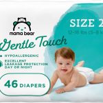 Brand - Mama Bear Gentle Touch Diapers， Hypoallergenic， Size 1， 196 Count (4 packs of 49)